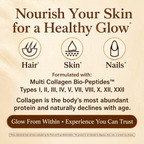 Collagen Peptides Powder 20oz - Grassfed Protein Supplement - Advanced with 18 Essential Amino Acids