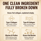 Collagen Peptides Powder 20oz - Grassfed Protein Supplement - Advanced with 18 Essential Amino Acids