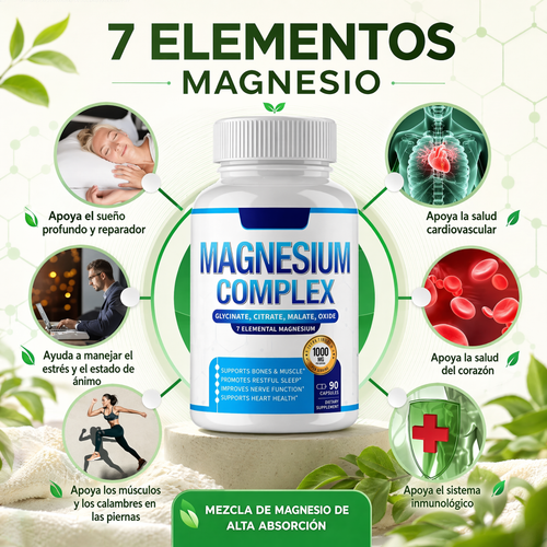 Complejo de Magnesio 8-en-1 · 1000mg · 90 Cápsulas